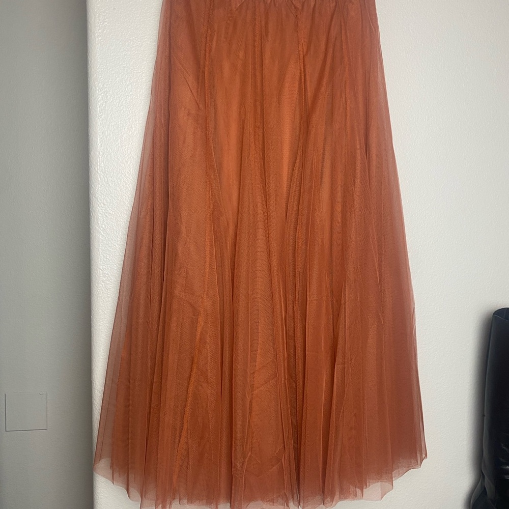 Burnt Orange Tulle Skirt